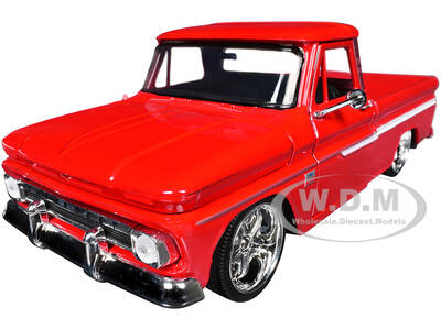 1966 Chevrolet C10 Fleetside Pickup Truck Red Maxx Design American Classics Series 1/24 Diecast Model Car by Motormax