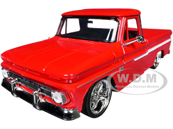 1966 Chevrolet C10 Fleetside Pickup Truck Red Maxx Design American Classics Series 1/24 Diecast Model Car by Motormax