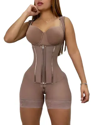WISHSER Fajas Colombianas for Women - Comfortable Daily Shapewear Bodysuit with Tummy Control & Butt Lifting Effect