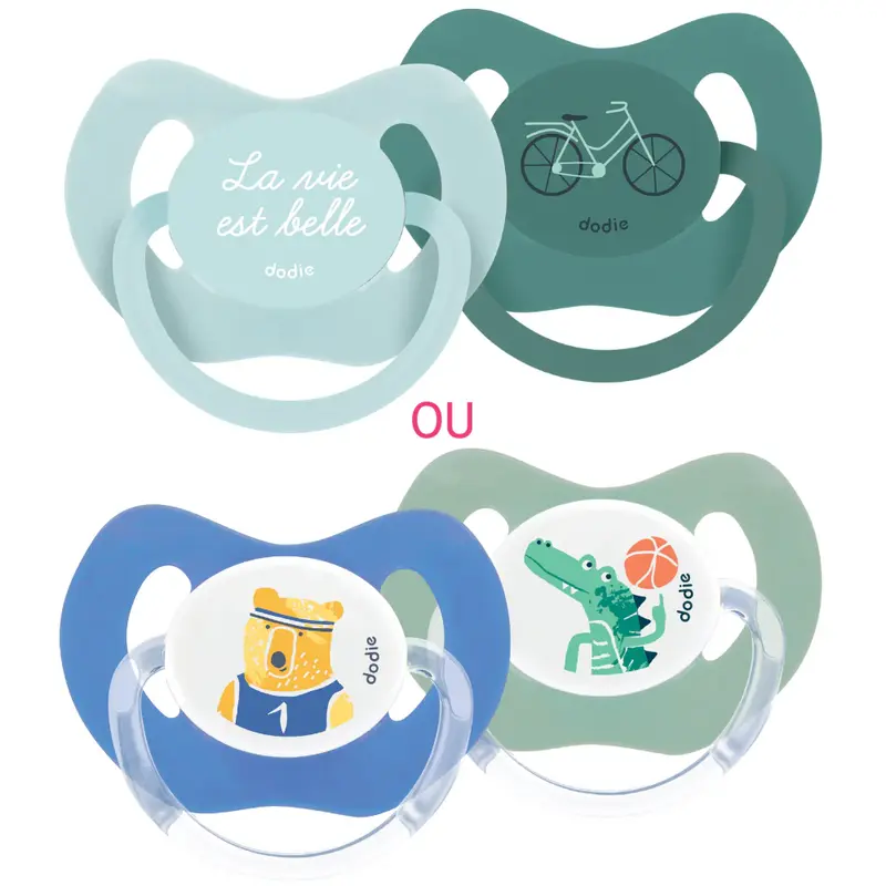 Dodie Physiological Pacifier - +18 months - Blue/Green (Random Patterns) P50