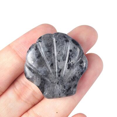Natural Labradorite Carved Healing Shell Shape Figurines