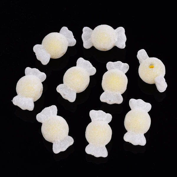 Flocky Acrylic Beads