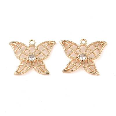 Brass Micro Pave Clear Cubic Zirconia Pendant
