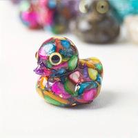 Miniature Resin-wrapped Duck Statue, 1 Count Unique Decorative Ornament, Durable Water-resistant Decoration for Indoor Outdoo...