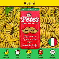 Pete’s Rotini Pasta – Low-Carb, High-Protein, Healthy Pasta Alternative (1–12 Pack) Traditional