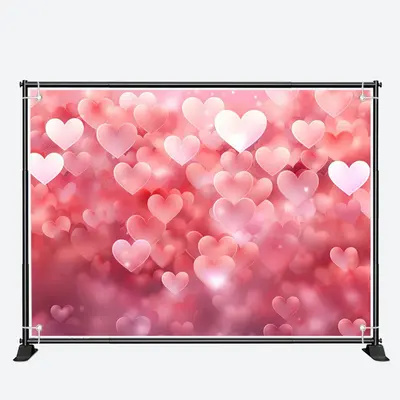 Fantasy Pink Hearts Bokeh Valentines Day Backdrop - Aperturee