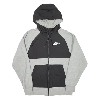 NIKE Mens Grey Hoodie Full Zip S