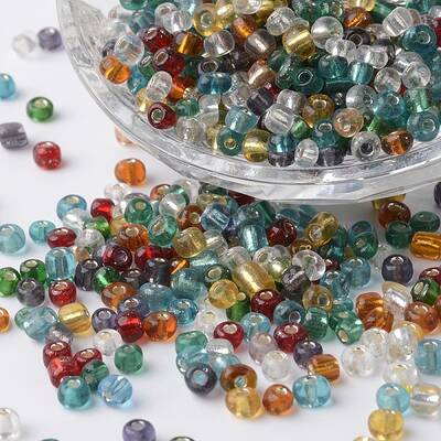 6/0 Silver Lined Round Glass Seed Beads