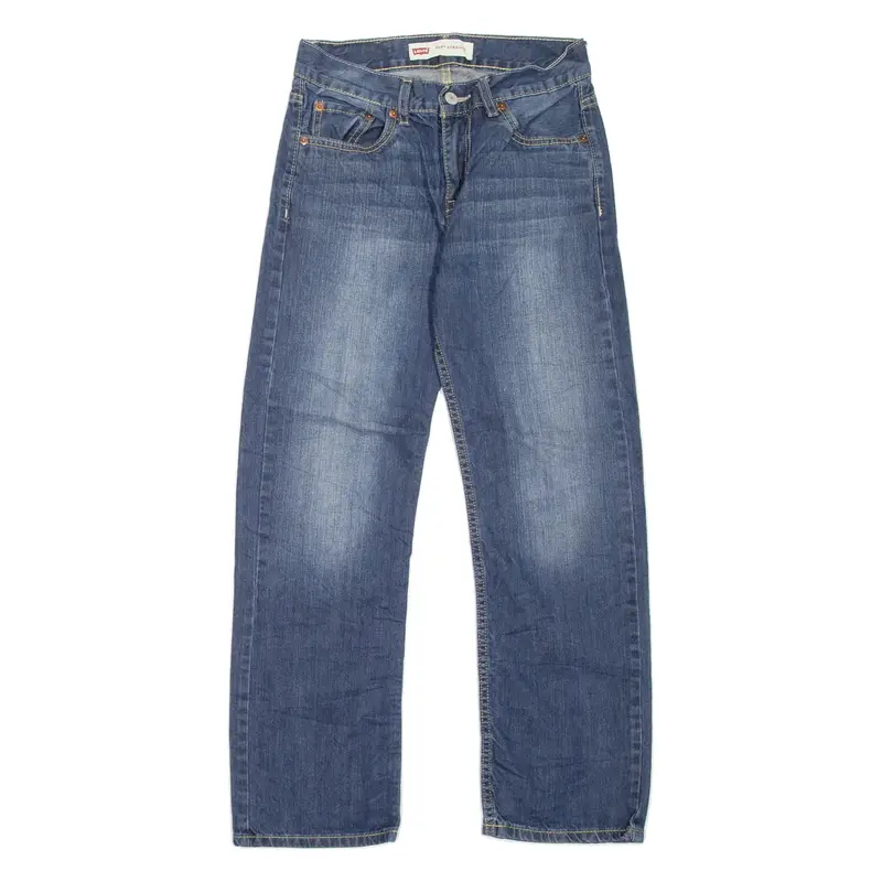 LEVI'S 514 Boys Jeans Blue Slim Straight Stone Wash W27 L27