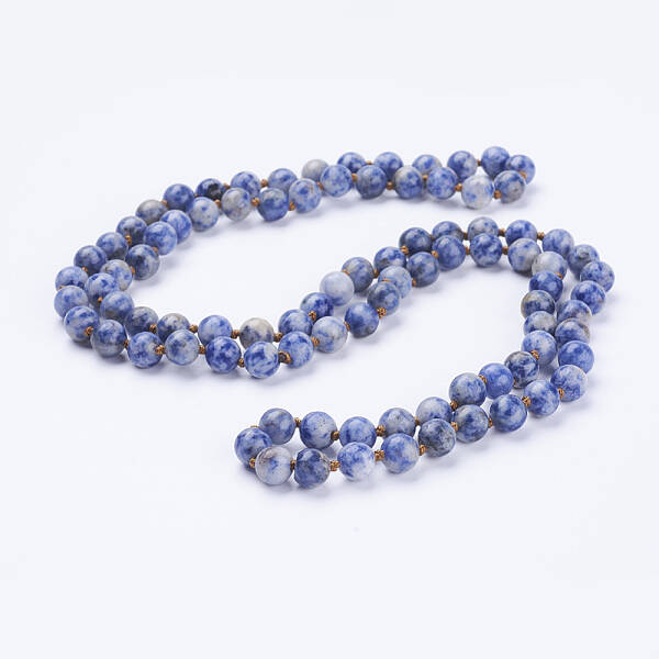 Natural Blue Spot Jasper Beaded Necklaces