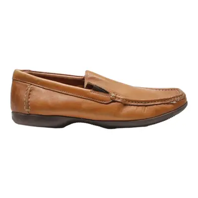 CLARKS Loafer Shoes Brown Leather Mens UK 6