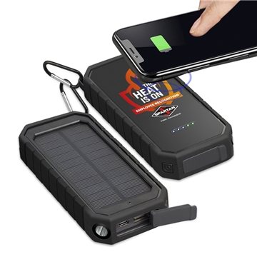 10 Promotional Aten IPX5 Wireless Solar Power Bank 10000 - ...