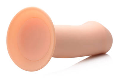 Squeezable Thick Phallic Dildo - Flesh