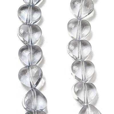 Baking Paint Transparent Glass Beads Strands