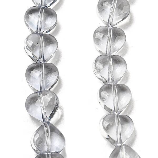 Baking Paint Transparent Glass Beads Strands
