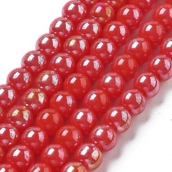 Electroplate Opaque Glass Beads Strands