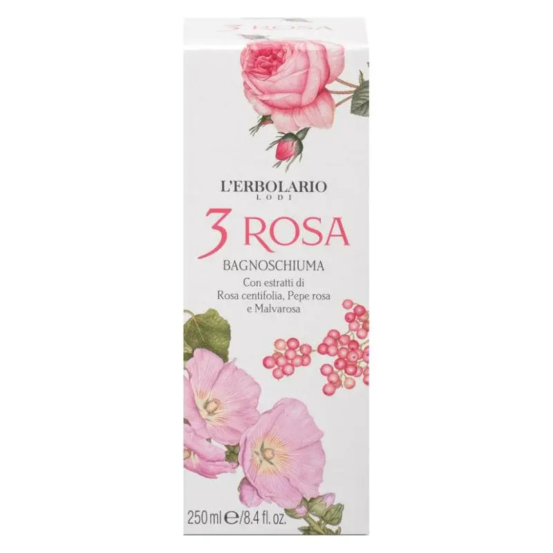 L'Erbolario 3 Rosa Bath Foam 250 Ml