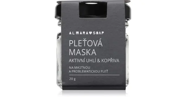 Almara Soap Active Charcoal & Nettle Face Mask For Oily And Problematic Skin 20 G