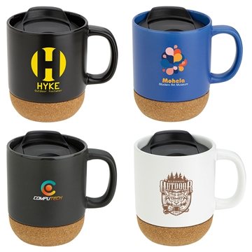 72 Custom Balsamo 12 oz Ceramic Mug with Cork Base - BPA Free