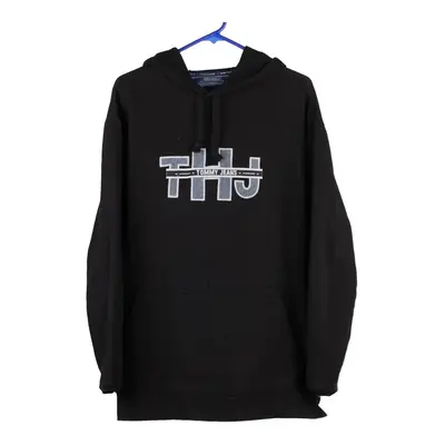 Tommy Jeans Spellout Hoodie - Small Black Cotton