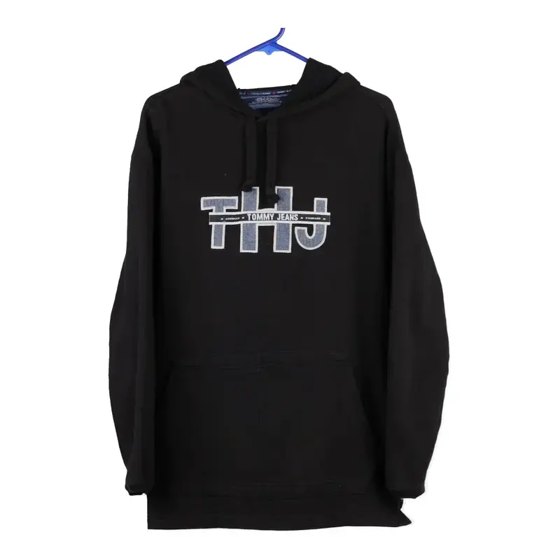 Tommy Jeans Spellout Hoodie - Small Black Cotton