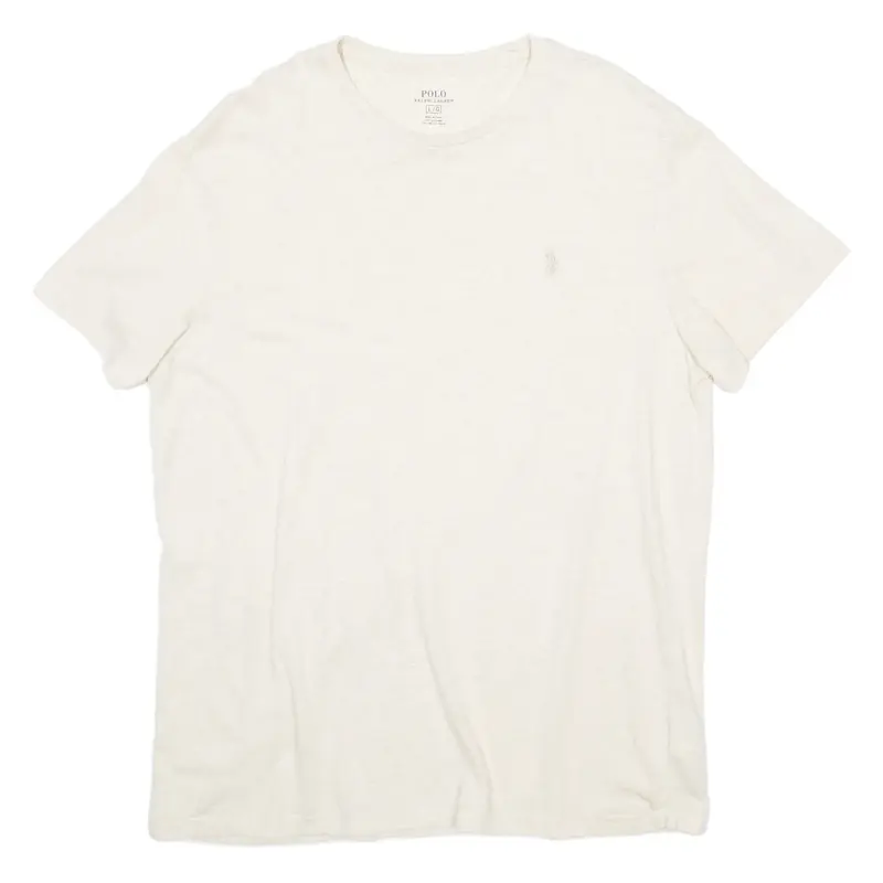 POLO RALPH LAUREN Mens T-Shirt Cream L