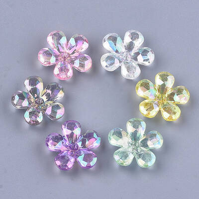 Transparent Acrylic Bead Caps