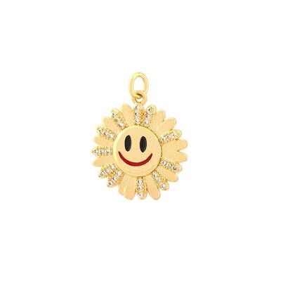 Brass Micro Pave Cubic Zirconia Pendants