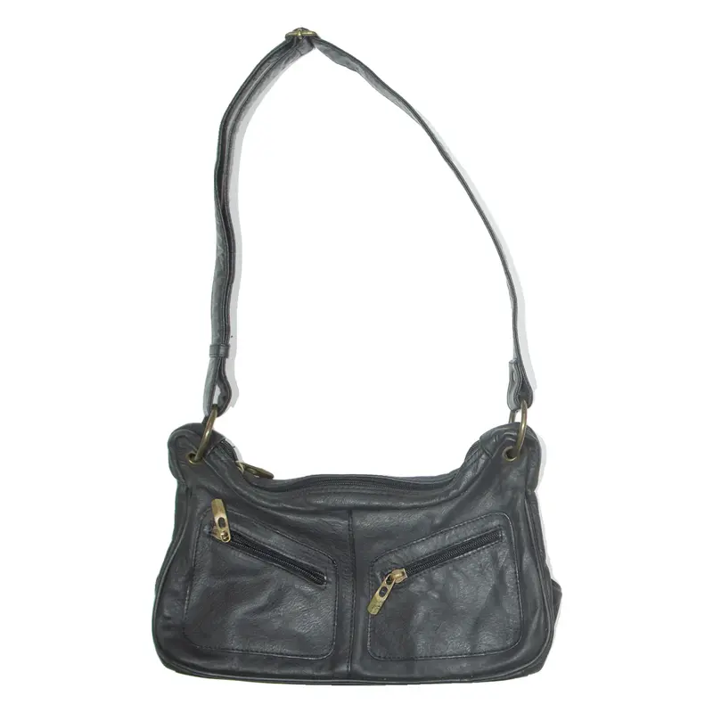 Womens Shoulder Bag Black Leather