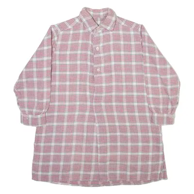 Mens Shirt Red Check Long Sleeve S
