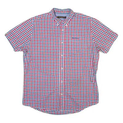 BEN SHERMAN Mens Plain Shirt Blue Gingham L
