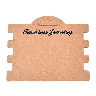 Kraft Paper Hair Tie Display Cards with Hanging Hole