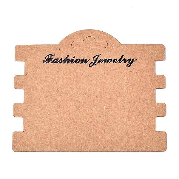 Kraft Paper Hair Tie Display Cards with Hanging Hole
