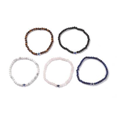 Natural Mixed Gemstone Beaded Bracelets