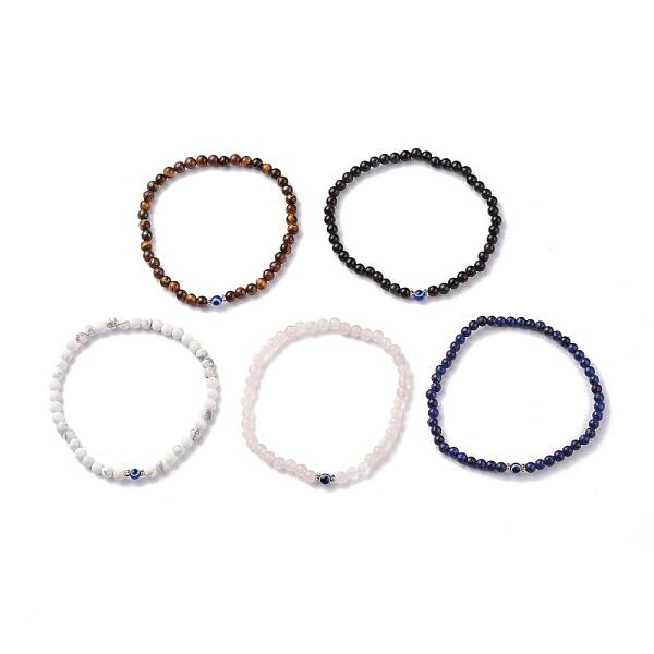 Natural Mixed Gemstone Beaded Bracelets