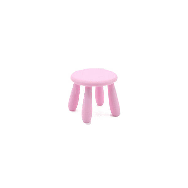 Plastic Round Stool Miniature Ornaments