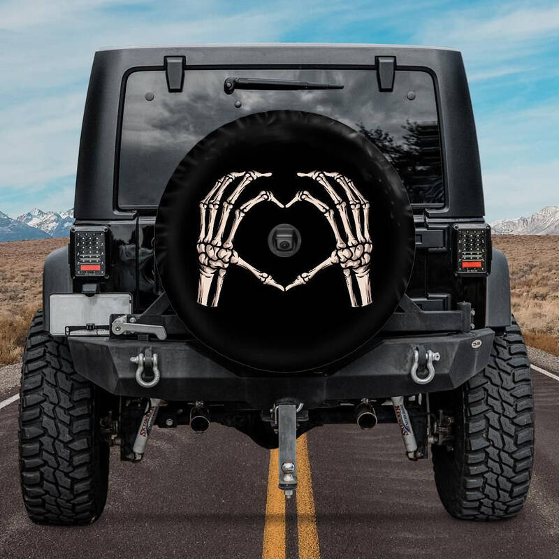 Skeleton Hands Spare Tire Cover