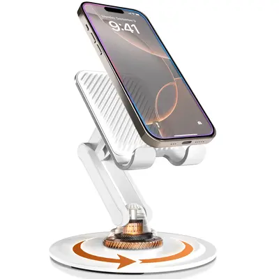 Cooper 360° Foldable Smartphone Stand Holder - Metal Base, Compact, 360° Rotation, Non-Slip Pad, Folding Stand for Desk - A...