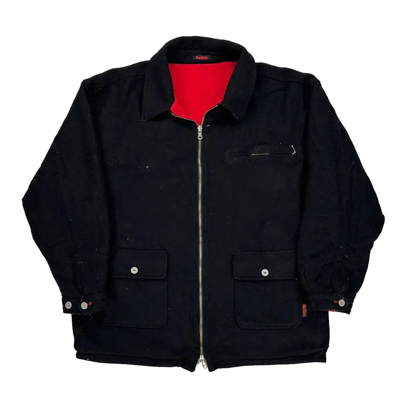 Marlboro Jacket - XL Black Wool Blend