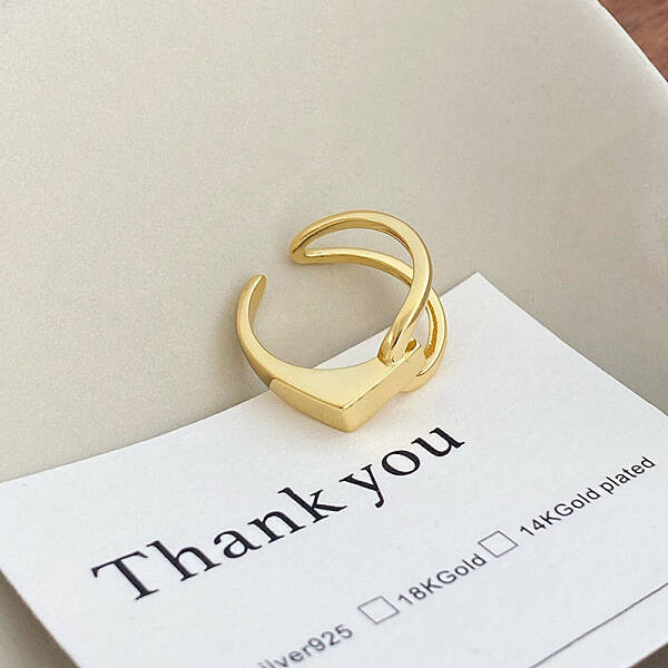 925 Sterling Silver Adjustable Cuff Rings for Women