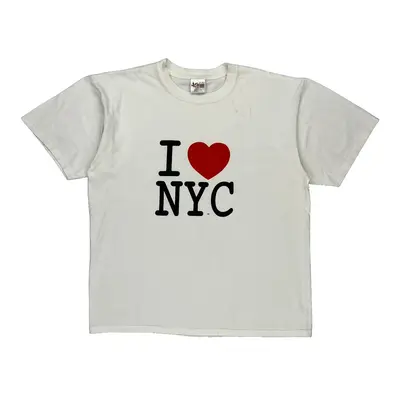 I Love Nyc Chase Authentics Graphic T-Shirt - Large White Cotton
