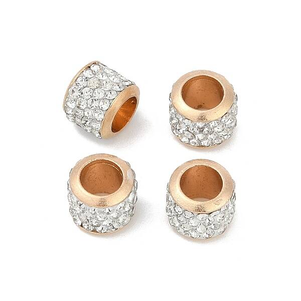 Alloy Rhinestone Clay Pave Beads