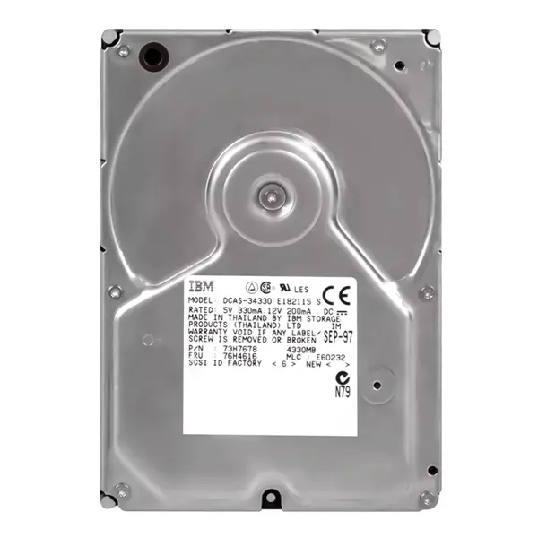 76H4616 IBM 4.3GB Ultra SCSI 5400 3.5-inch 448KB Hard Drive