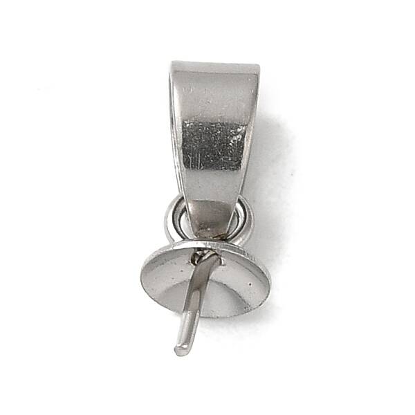 304 Stainless Steel Cup Pearl Peg Bails Pin Pendants