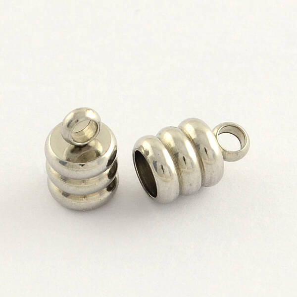Tarnish Resistant 201 Stainless Steel Cord Ends
