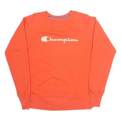 CHAMPION Womens Sweatshirt Orange M