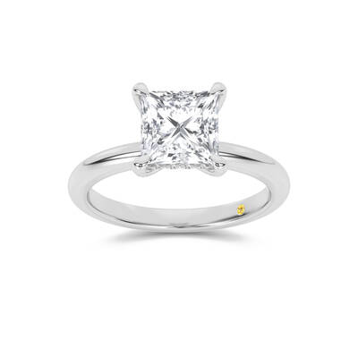 Dream Weaver Hidden Halo Princess Cut Lab Grown Diamond Engagement Ring | 18K White Gold 4 1/4 CT. TW.