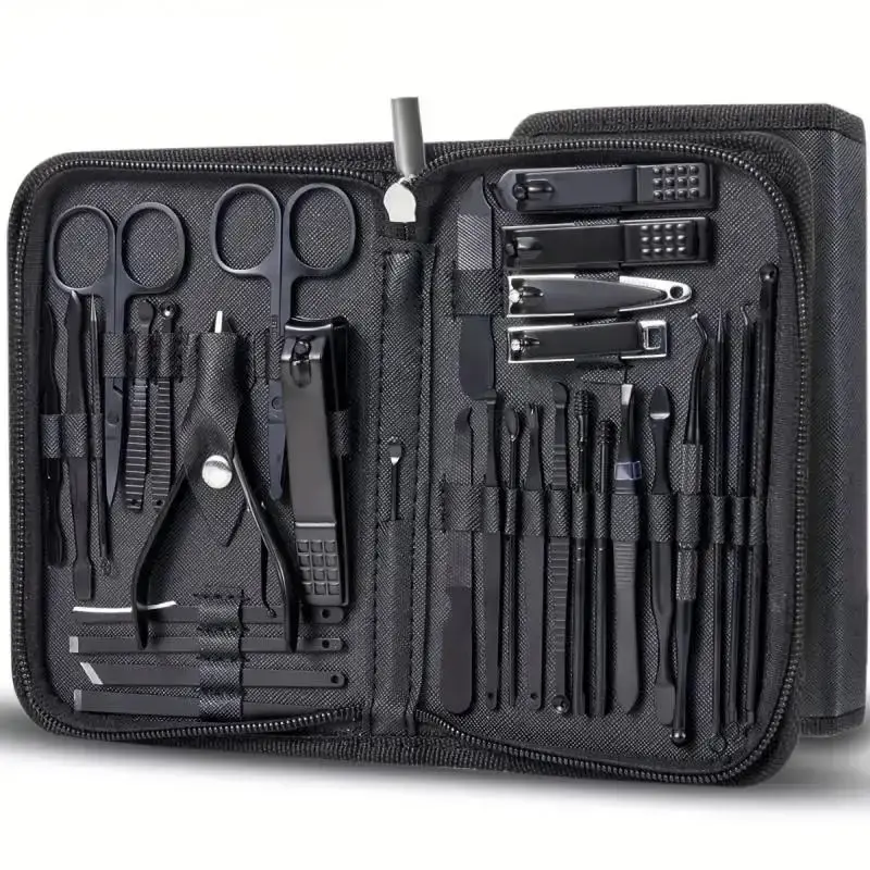 Professional Manicure Set with Storage Case, 32pcs Portable Multi-functional Nail Clipper Set Pedicure Care Tools, Nail Kits ...
