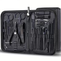 Professional Manicure Set with Storage Case, 32pcs Portable Multi-functional Nail Clipper Set Pedicure Care Tools, Nail Kits ...
