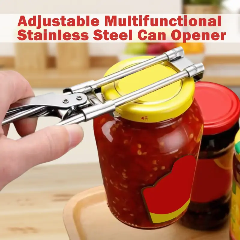 Jar Opener for Weak Hands, Stainless Steel Bottle Cap Opener for Easy Opening, Gripper Tight Lid Opener for Seniors with Arth...